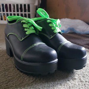 Womens Oxford platform shoes